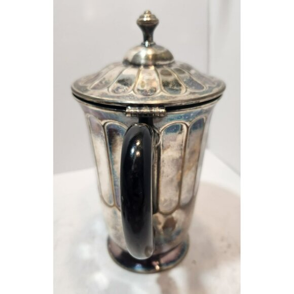Vtg WMF Art Deco Silverplate Coffee/Tea Set With Wooden Handle Hinged Lid - Picture 6 of 16